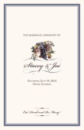 Blue Grapes and Chicory  Wedding Programs