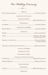 Blue Grapes and Chicory  Wedding Programs