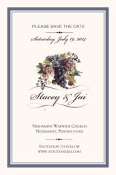 Blue Grapes and Chicory  Save the Dates