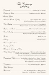 Curly Sue Wedding Programs