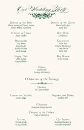 Scott's Garden Wedding Programs