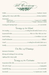 Scott's Garden Wedding Programs