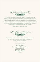 Scott's Garden Wedding Programs