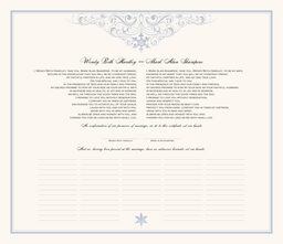 Vintage Snowflake Twist Wedding Certificates