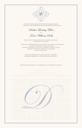 Vintage Spiral Snowflake Wedding Certificates