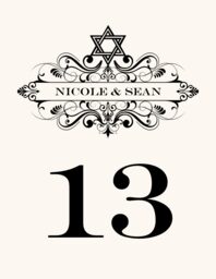 Vintage Star of David Table Numbers