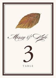 Colorful Leaves Assortment 01 Table Numbers