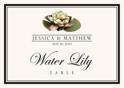 Assorted Flowers and Monogram  Table Names