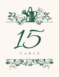 Watering Can Table Numbers