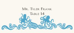 Wavy Sea Creatures Place Cards