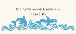 Wavy Sea Creatures Place Cards
