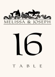 Wavy Sea Creatures  Table Numbers