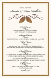 Walnut Flourish Wedding Menus