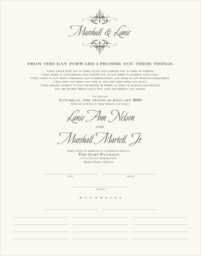 Avalon and Times  Wedding Certificates