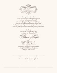 Bickham Fancy  Wedding Certificates