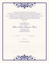 Ginger Breeze Vintage Top & Bottom  Wedding Certificates