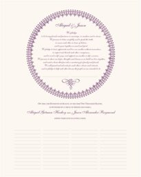 India Inspired Circle Wedding Certificates