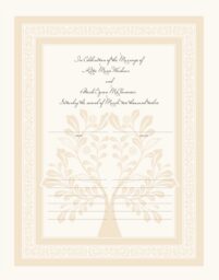 Paisley Tree of Life Wedding Certificates
