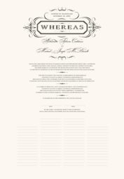 French Victorian Wedding Certificates