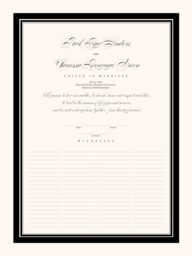 Poem Script Traditional  Wedding Certificates