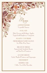 Paisley Garden Wedding Menus