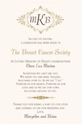 Carmine Tango Monogram Donation Cards