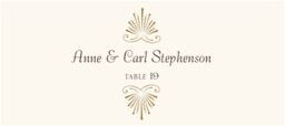 Carmine Tango Monogram Place Cards