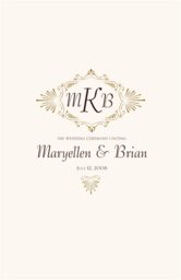 Carmine Tango Monogram Wedding Programs