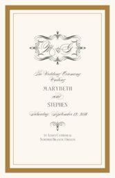 Compendium Monogram  Wedding Programs
