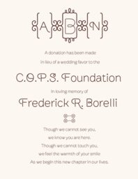 Brownstone Brackets  Donation Cards