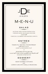 Copperplate Monogram Wedding Menus