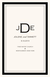 Copperplate Monogram  Wedding Programs