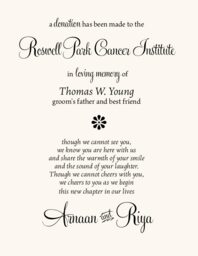 Feel Script Monogram  Donation Cards