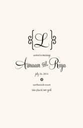 Feel Script Monogram  Wedding Programs