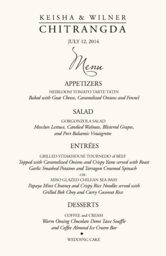 Garamond Monogram Wedding Menus