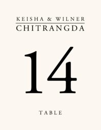 Garamond Monogram Table Numbers