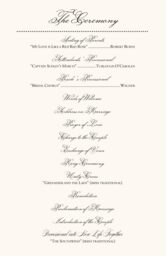 Monsieur Victorian Frame Wedding Programs