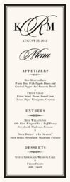 Sloop Monogram Wedding Menus