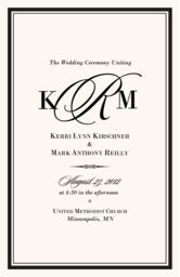 Sloop Monogram  Wedding Programs