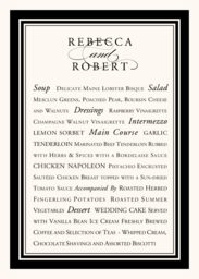 Something Old, Something New  Wedding Menus