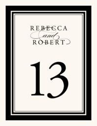 Something Old, Something New Table Numbers