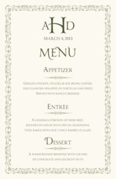 Yana Monogram Wedding Menus