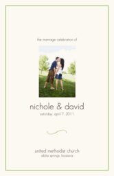 Springtime Fancy Wedding Programs