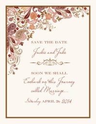 Paisley Garden Save the Dates