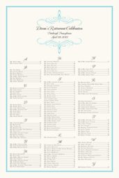 Flourish Monogram 10 Seating Charts