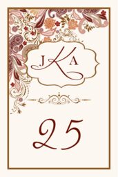 Paisley Garden Table Numbers