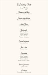 White Rose Cascade Wedding Programs