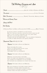 White Rose Cascade Wedding Programs