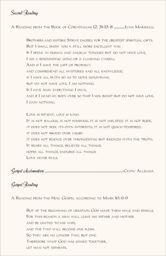 White Rose Cascade Wedding Programs