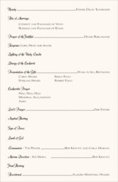White Rose Cascade Wedding Programs